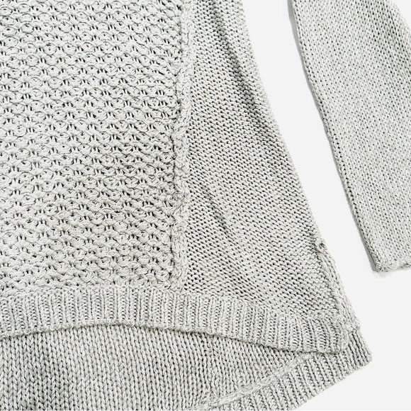 NWOT RDI Grey Multi Weave High Low Sweater - Picture 2 of 5